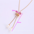 41779-Xuping Wholesale charms party gifts bowknot shape necklace with pearl